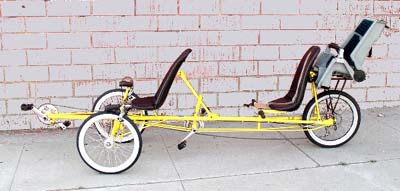 folding tandem tricycle