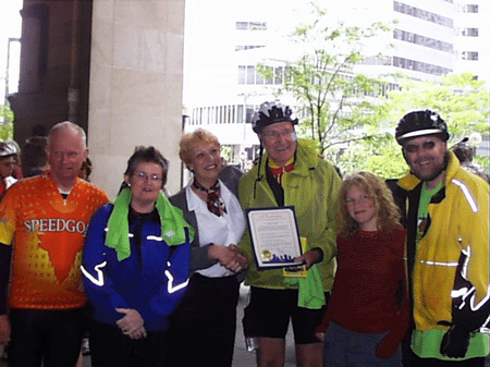 Pittsburgh Mayor Tom Murphy Receives NBG Riders